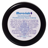 Jar Top of Living Libations Maverick Face Crème 15mL
