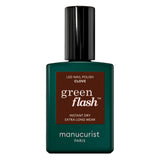 Bottle of Manucurist Semi-Permanent LED Green Flash - Clove 15mL
