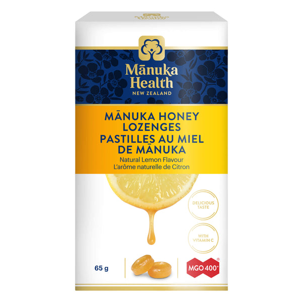 Box of Manuka Health Manuka Honey & Lemon Lozenges MGO 400+ 65g/15pcs
