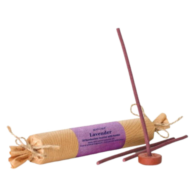 Maroma Bambooless Incense With Holder Lavender 20 sticks