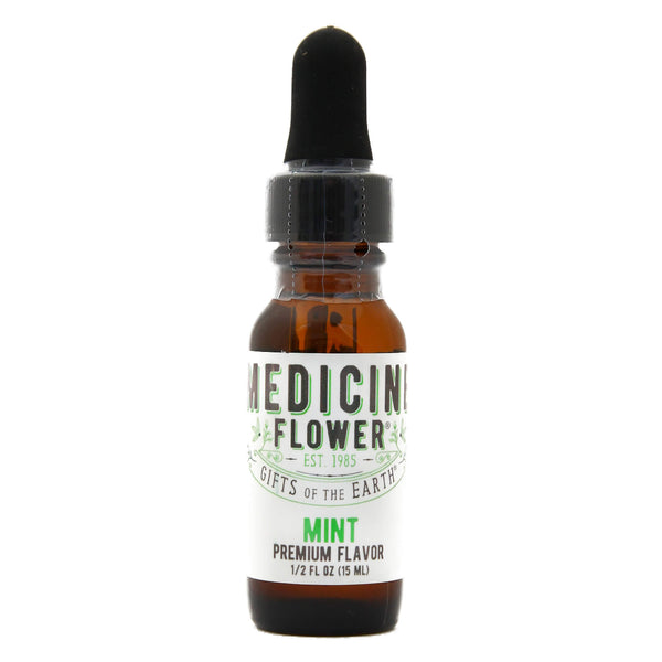 Bottle of MedicineFlower FlavouringOils Premium Mint 1/2oz