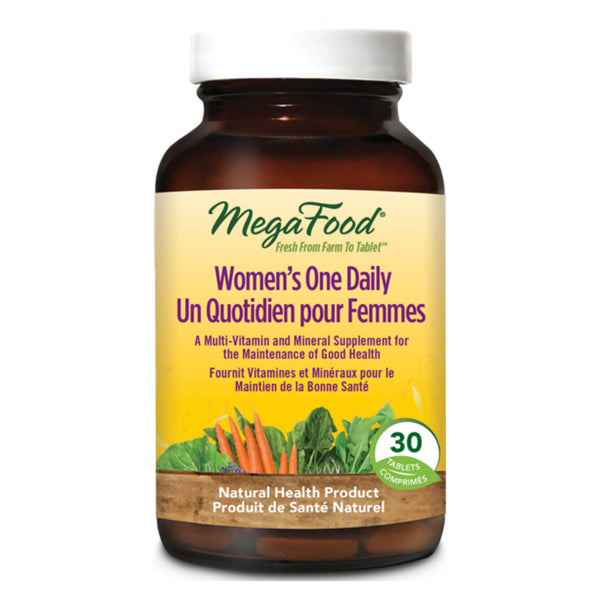 Bottle of MegaFood Women'sOneDaily 30Tablets