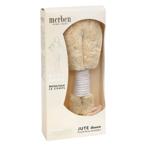 Merben Jute Body Brush with White Handle (Soft) Box
