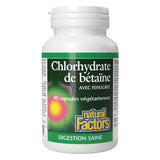 Bottle of Natural Factors Betaine HCL 500mg 90 Capsules
