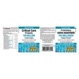 Natural Factors Critical Care Probiotic 100 Billion Label
