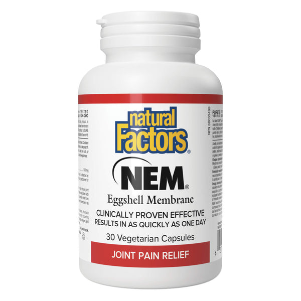 Bottle of Natural Factors NEM Eggshell Membrane 30 Capsules
