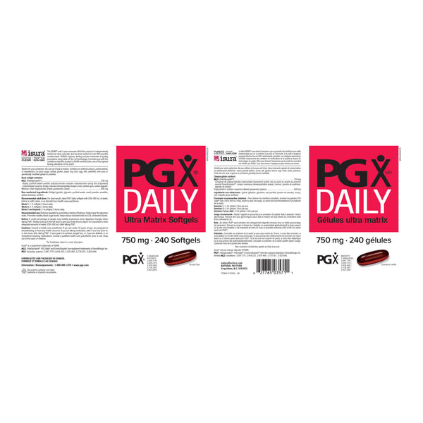 Natural Factors PGX Daily Ultra Matrix 750 mg Label
