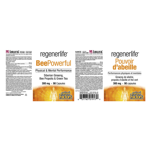 Natural Factors RegenerLife BeePowerful Label
