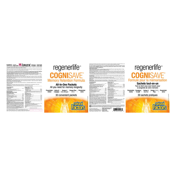 Natural Factors RegenerLife CogniSave Label
