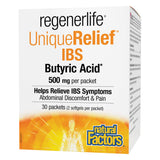 Box of Natural Factors RegenerLife UniqueRelief Butyric Acid 500mg 30 Cello Packs

