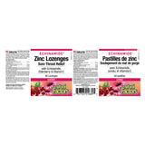Natural Factors Zinc Lozenges with Echinamide, Elderberry & Vitamin C Cherry Flavour Label
