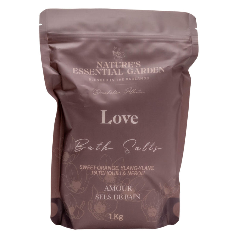 Bag of Nature's Essential Garden Bath Salts - Love 1Kg
