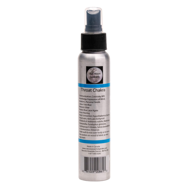 Spray Bottle of Nature's Essential Garden Chakra Spray - Throat - Blue 120ml

