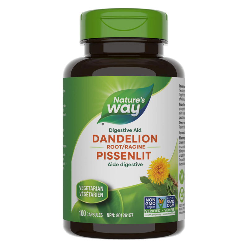 Bottle of Nature'sWay Dandelion Root 100Capsules