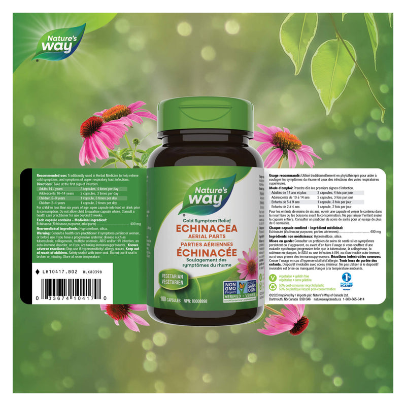 Nature's Way Echinacea Label
