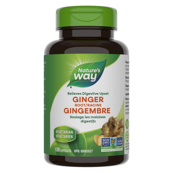 Bottle of Nature'sWay GingerRoot 100Capsules