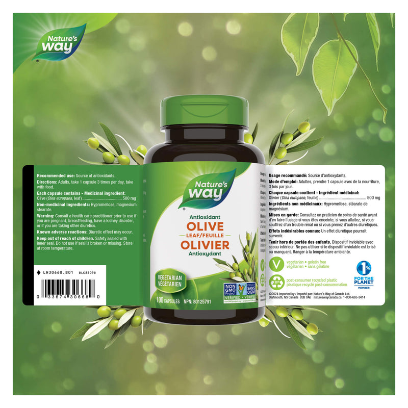 Nature's Way Olive Leaf Label
