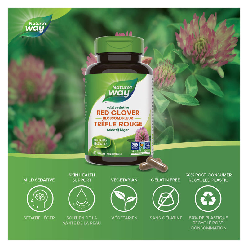 Nature's Way Red Clover Blossoms Information 
