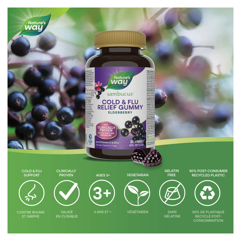 Nature's Way Sambucus Cold & Flu Relief Information 
