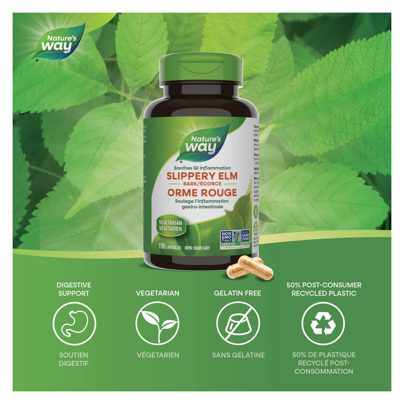 Nature's Way Slippery Elm Bark Information 
