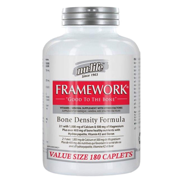 Bottle of Nu-Life Framework 180Caplets