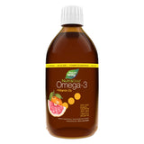 Bottle of NutraSea NutraSea +D Omega-3 Grapefruit Tangerine Liquid 500ml
