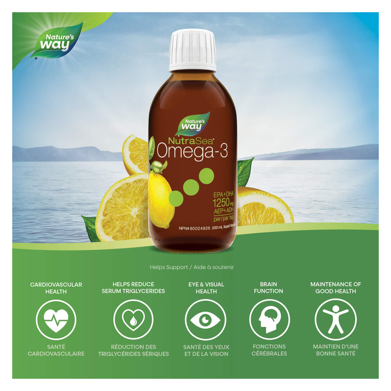 NutraSea Omega-3 Liquid (Zesty Lemon) 200ml Benefits
