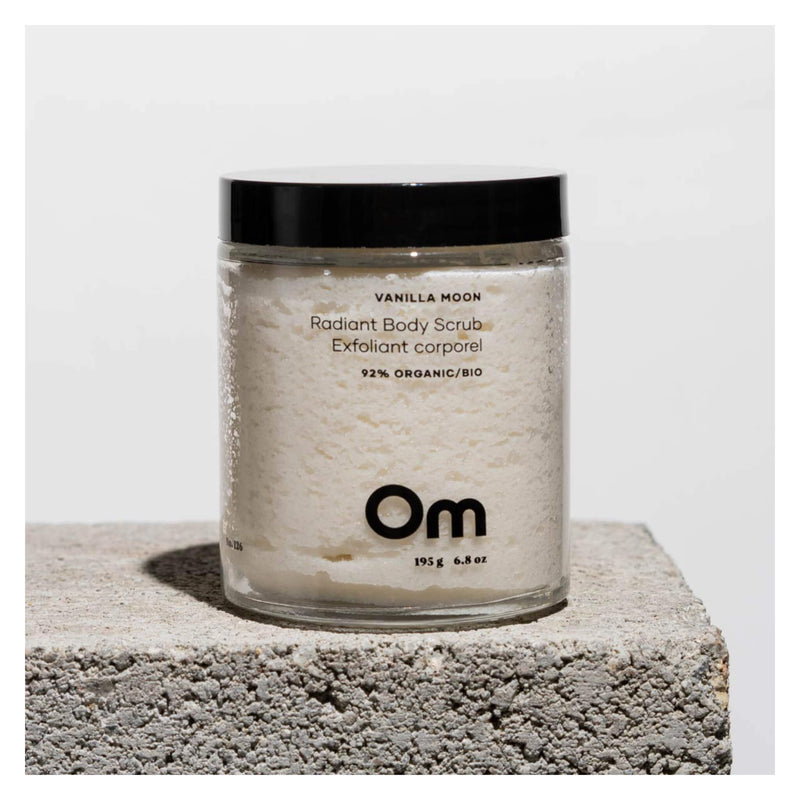 Photo of OMOrganics VanillaMoon RadiantBodyScrub on Stone