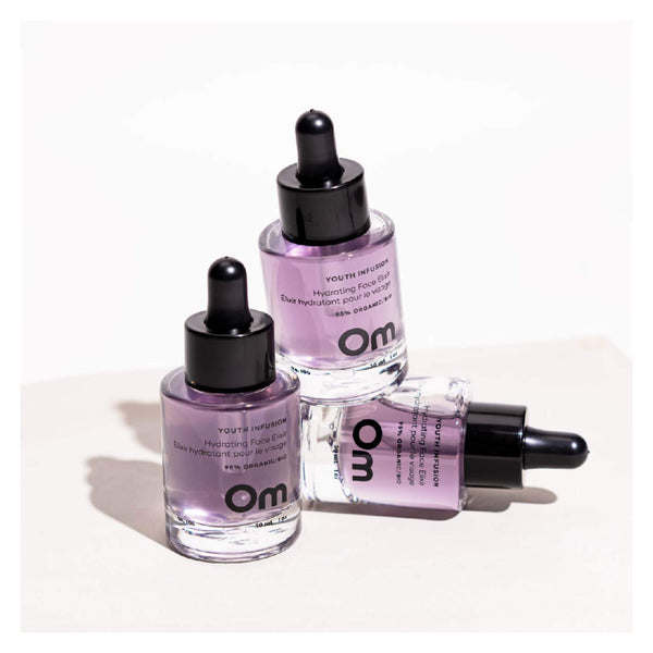 Bottles of OMOrganics YouthInfusion HydratingFaceElixir