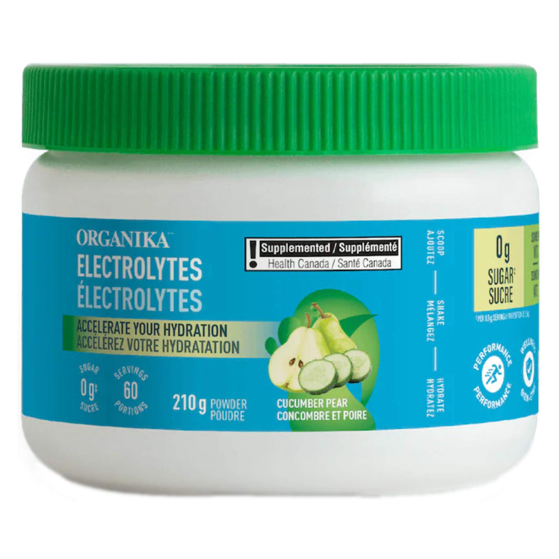 Tub of Organika Electrolytes CucumberPear 60Servings 210gPowder