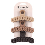 Package of Kitsch Eco-Friendly Chain Claw Clip Neutral 3pc Set