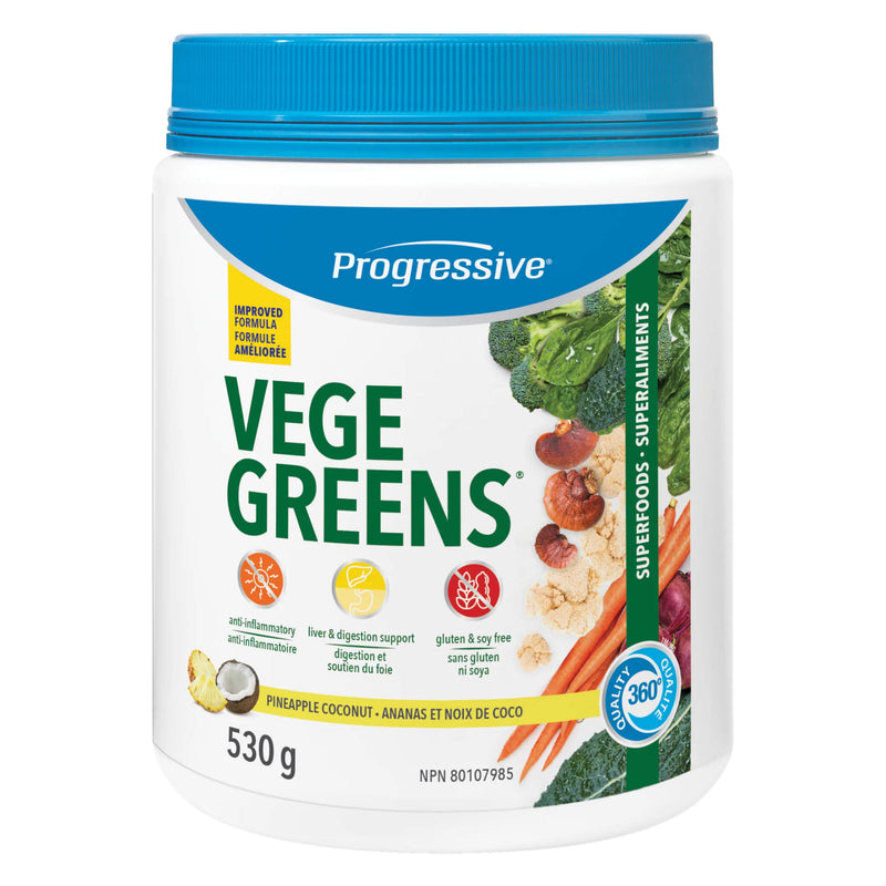 Progressive VegeGreens NewReformulated PineappleCoconut 530g