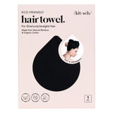 Package of Kitsch Hair Towel Eco Black