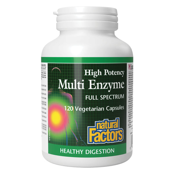 NaturalFactors HighPotency MultiEnzyme FullSpectrum 120VegetarianCapsules