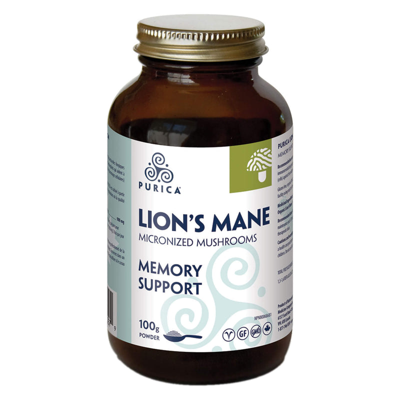 Purica Lion'sManeMicronizedMushrooms MemorySupport 100gPowder