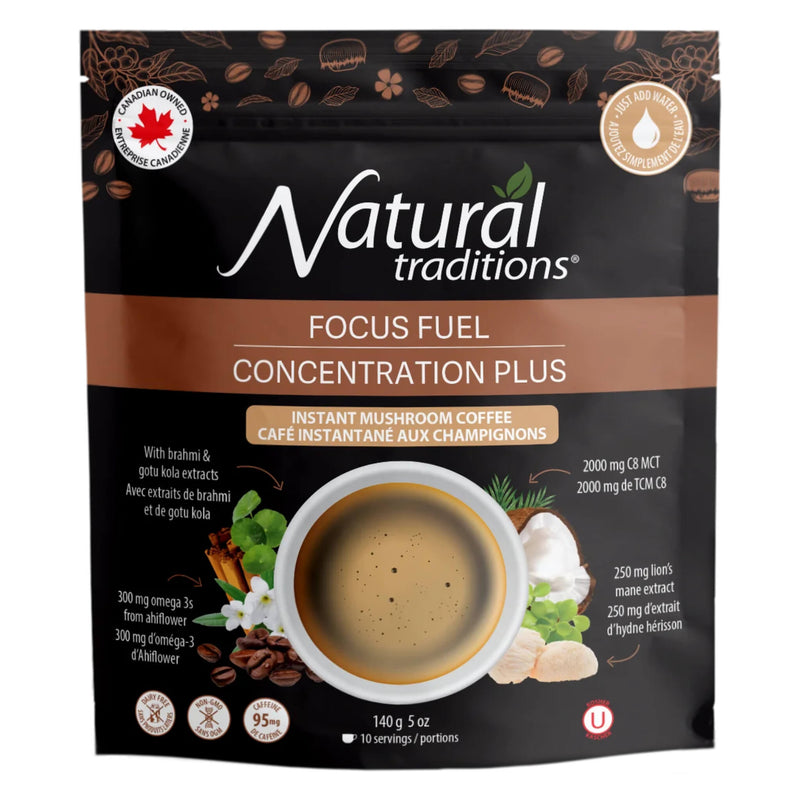 NaturalTraditions FocusFuel InstantMushroomCoffee 10Servings 140g