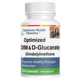 Bottle of Optimum Health Vitamins Optimized DIM & D-Glucarate 120 Capsules
