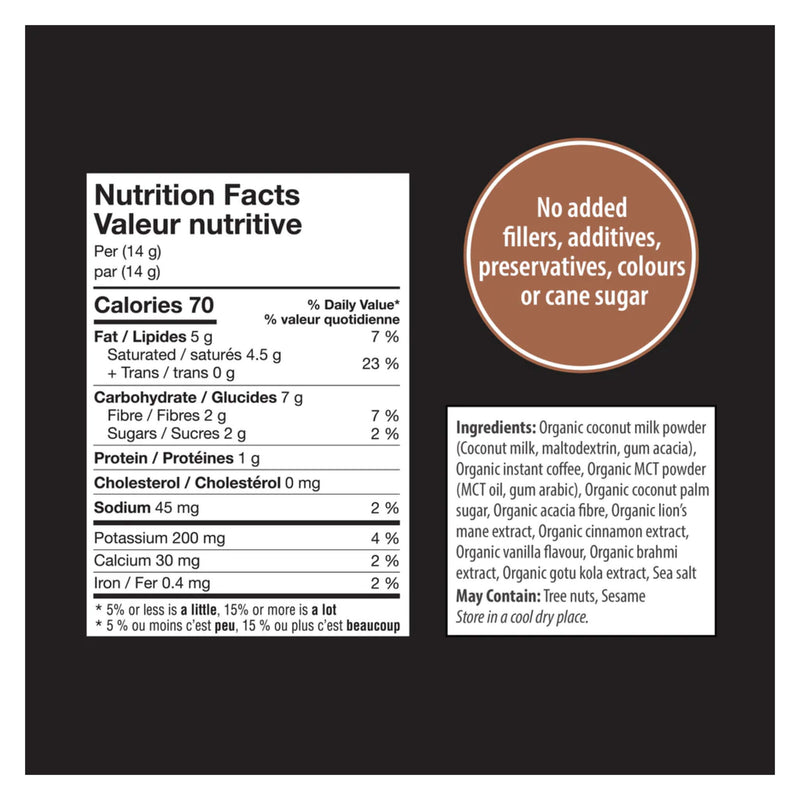 Organic Traditions Focus Fuel Instant Mushroom Coffee Information
