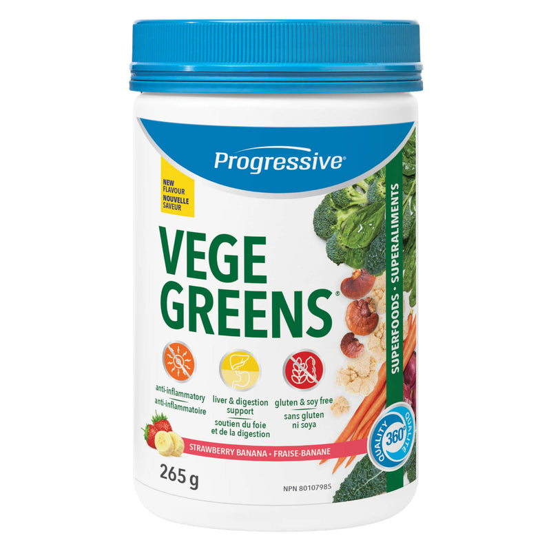 Tub of Progressive Vege Greens Strawberry Banana 265g
