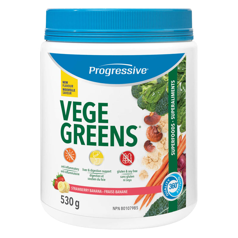 Tub of Progressive Vege Greens Strawberry Banana 530g
