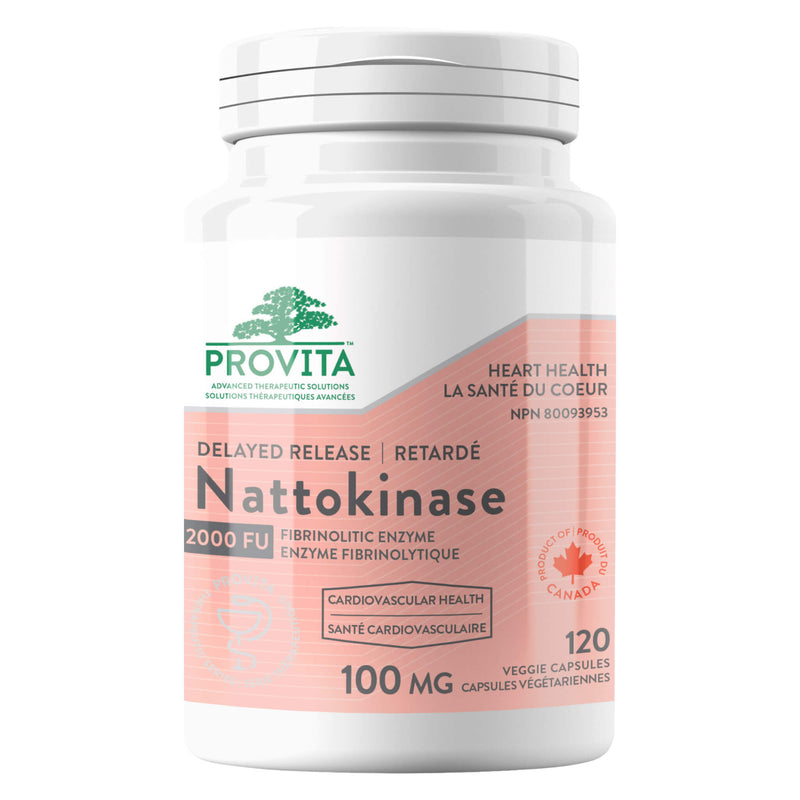 Bottle of Provita Nattokinase 2000 FU 100mg 120 Veggie Capsules