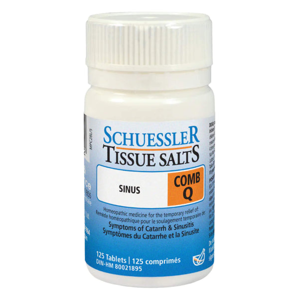 Bottle of SchuesslerTissueSalts COMBQ Sinus 125Tablets