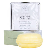 Package & Bar of The Bare Home Shampoo Bar Bergamot + Lime 
