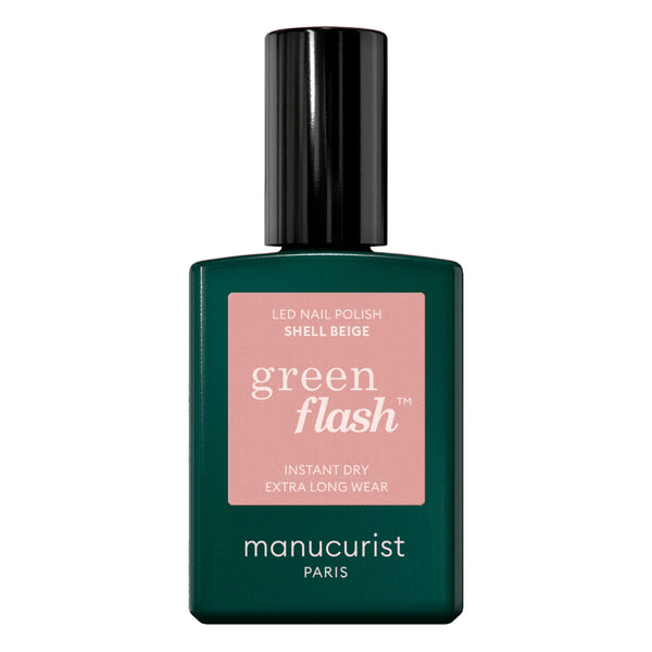Bottle of The Manicurist Semi-Permanent LED Green Flash - Shell Beige 15mL
