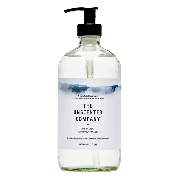 Bottle of TheUnscentedCompany HandSoap GlassBottle 465ml