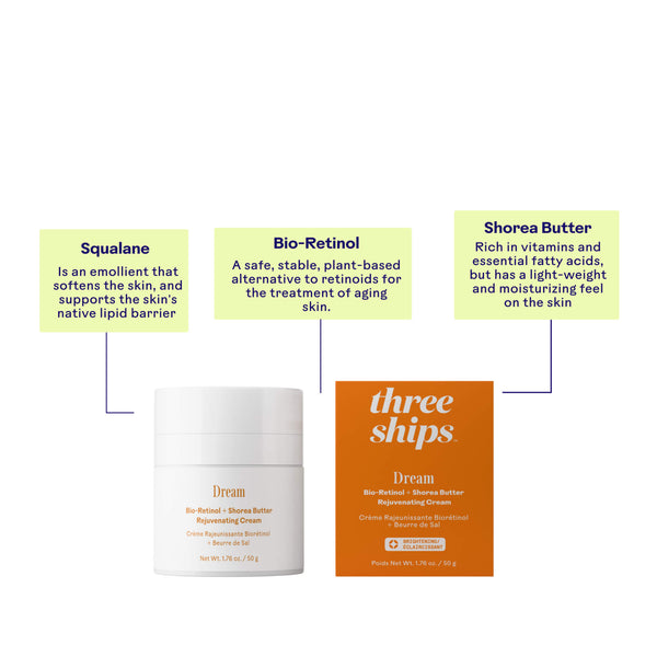 Three Ships Dream Bio-Retinol + Shorea Butter Night Cream Information
