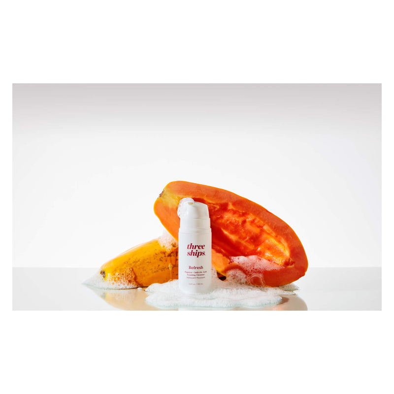 ThreeShips Refresh Papaya+SalicylicAcid FoamingCleanser Texture
