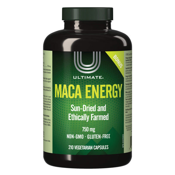 Bottle of Ultimate Maca Energy 750mg 210 Vegetarian Capsules