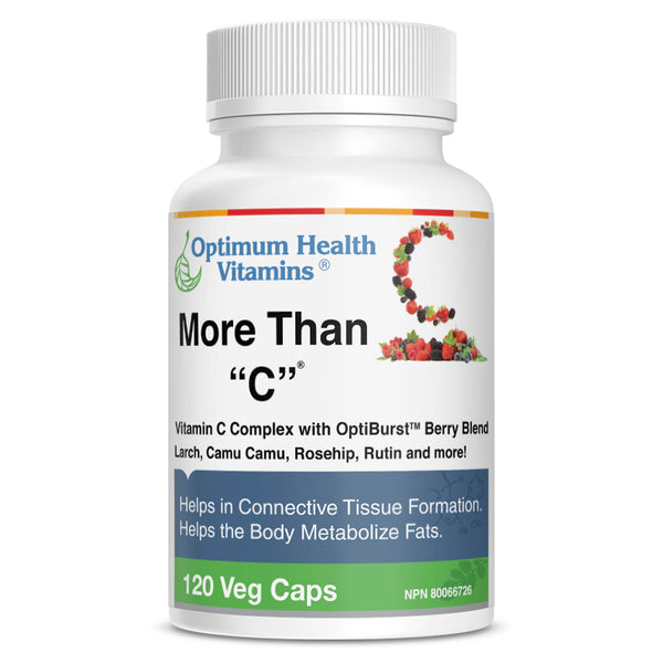 Bottle of Optimum Health Vitamins More Than "C" 120 Veg Caps