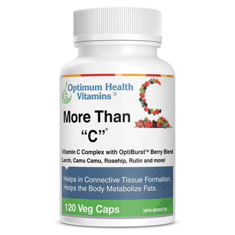 Bottle of Optimum Health Vitamins More Than "C" 120 Veg Caps
